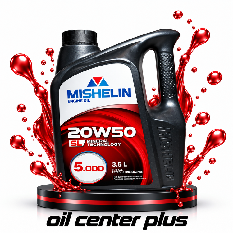 روغن موتور خودروهای بنزینی میشلن اویل مدل 20W50 SL 3.5L حجم 3.5 لیتر