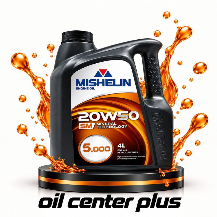 روغن موتور بنزینی میشلن اویل مدل 20W50 SM 4L حجم 4 لیتر