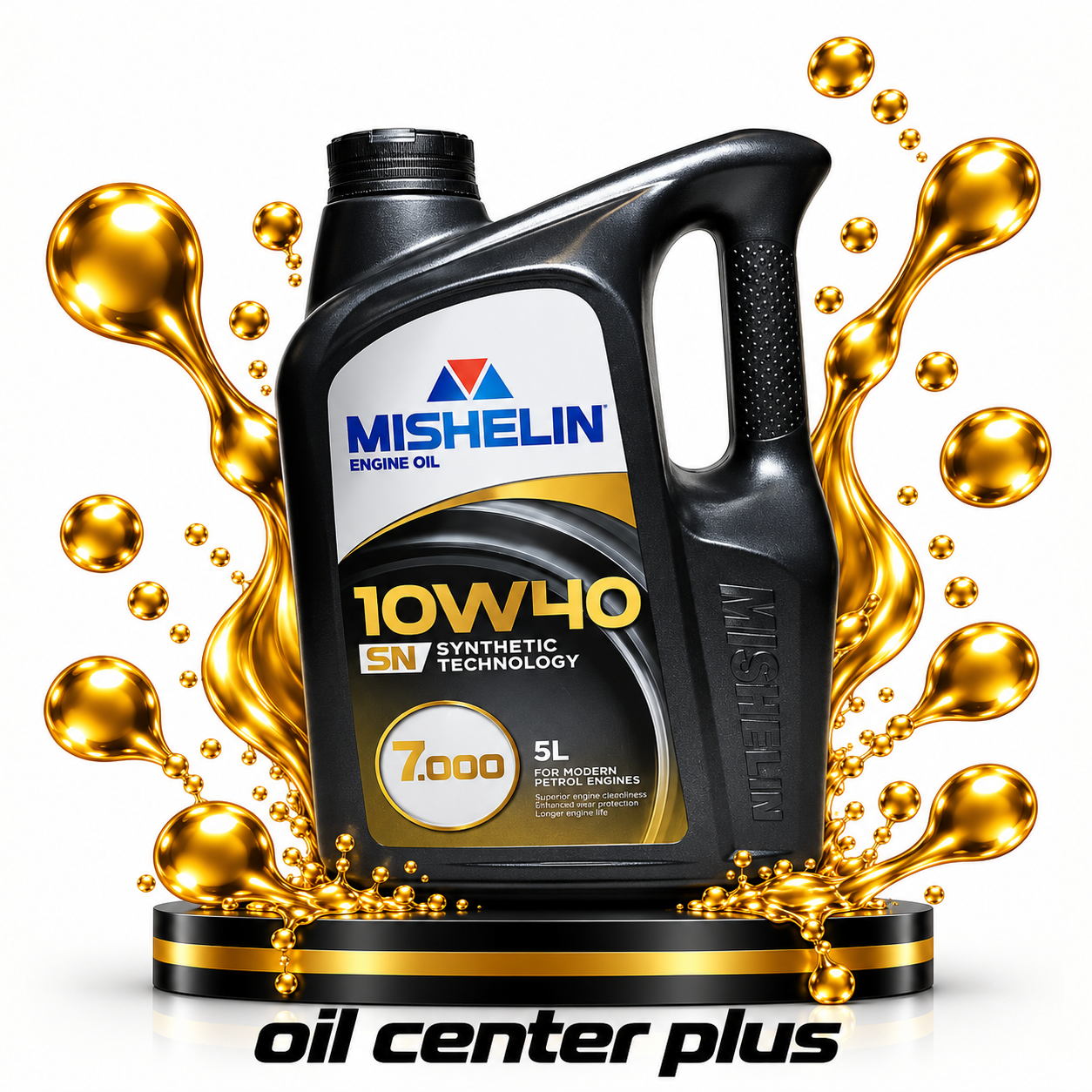 روغن موتور خودرو بنزینی میشلن اویل مدل 10W40 SN 5L حجم 5 لیتر