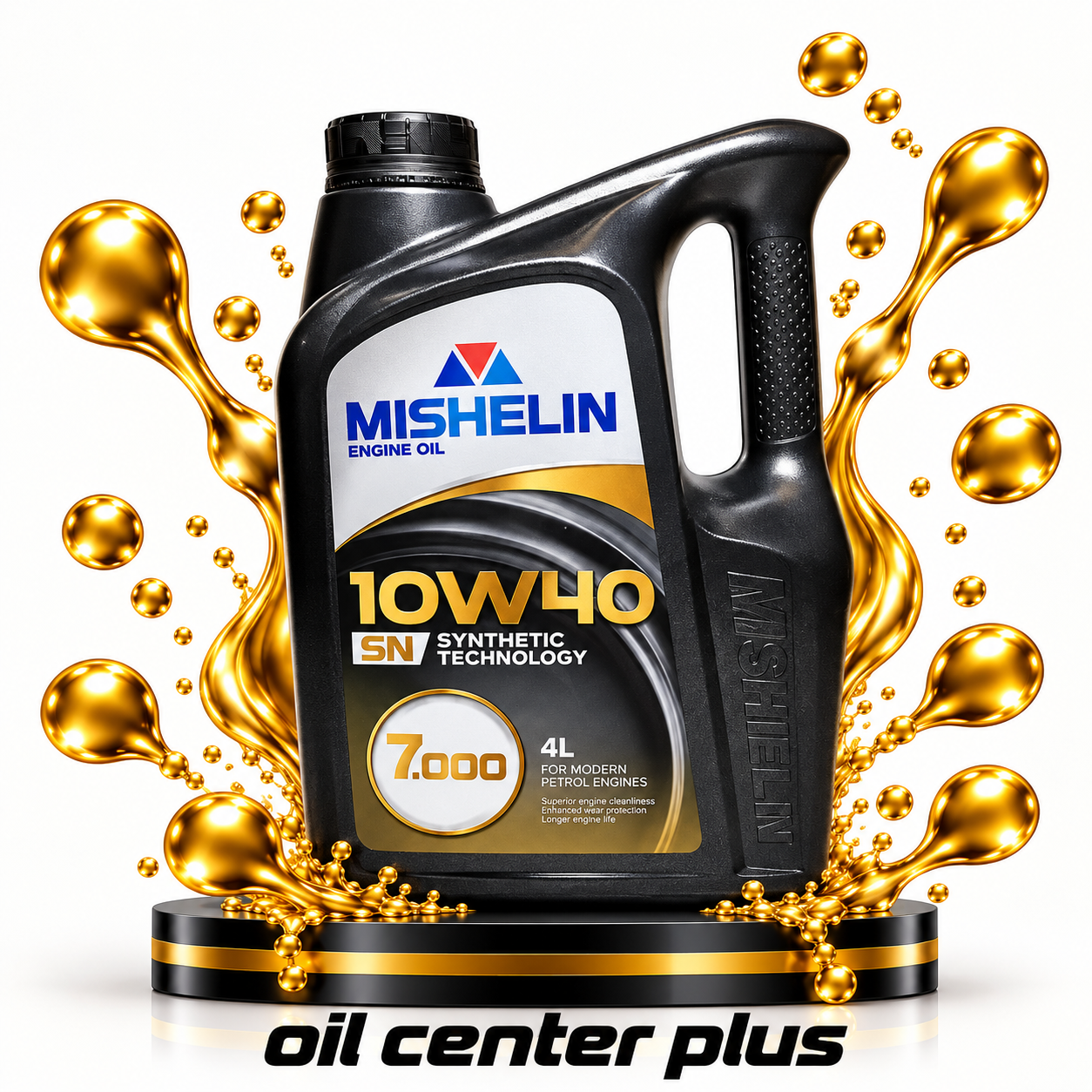 روغن موتور خودرو بنزینی میشلن اویل مدل 10W40 SN 4L حجم 4 لیتر